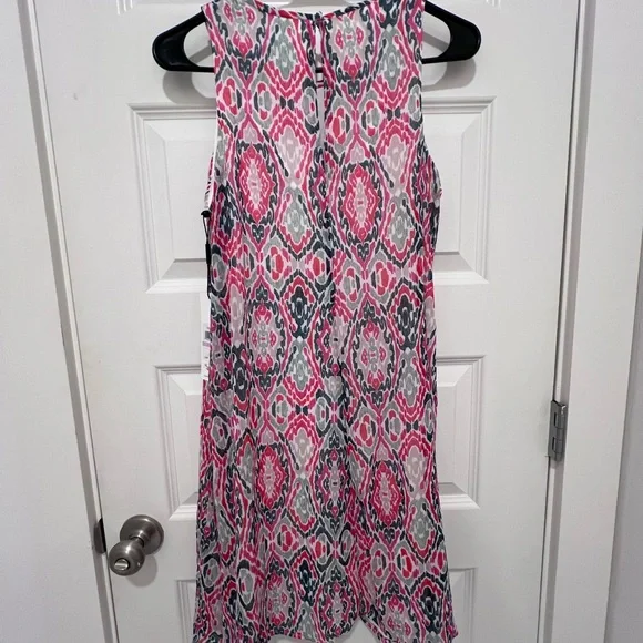 Calvin Klein Pink and Black Patterned Dress - Picture 3 of 4